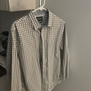 Bonobos Gray Checkered Casual Button Down Shirt